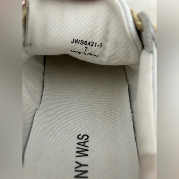 Johnny was Women's White and Gold Sneakers - Picture 12 of 12